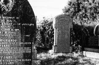 英国、loughor、castle street、bandw、Crevely、gravestones、英国、斯旺西