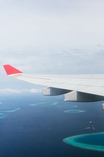 白色机翼，海洋，岛屿，海洋，户外，飞机，自然，海岸