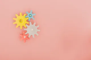 彩色玩具齿轮照片