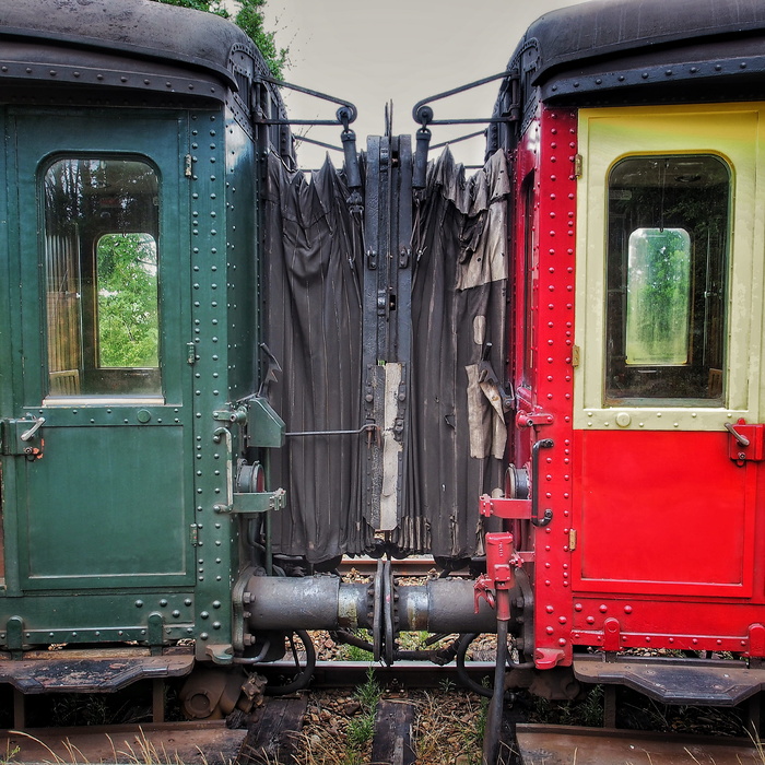 荷兰, schin op geul, 绿色, 红色, 火车, 铁路, 联合, 经典