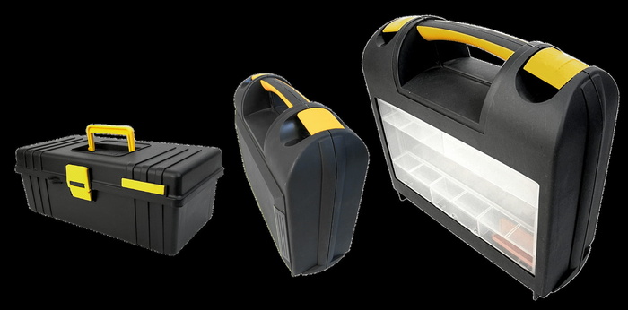 工具，盒子，物体，保持，塑料，安全，黑色背景，摄影棚拍摄