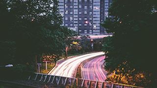 延时摄影，道路，树木，时间，延时，摄影，汽车，街道