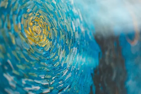 荷兰，奥特罗，克鲁勒-米勒博物馆，绘画，绘画，梵高，蓝色，特写