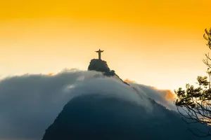 克里斯，救赎山，日落，里约热内卢，里约热内卢，南美，巴西，科科瓦多