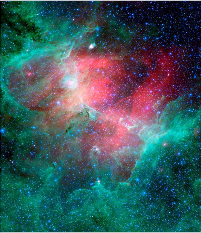 红色, 绿色, 银河壁纸, 星云, 鹰, 空间, 宇宙, 气体