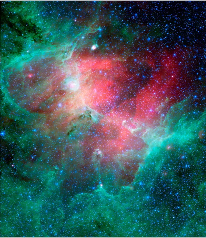 红色, 绿色, 银河壁纸, 星云, 鹰, 空间, 宇宙, 气体