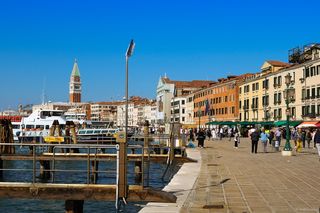 威尼斯，夏季，意大利，海峡，水，房屋，历史中心，自然