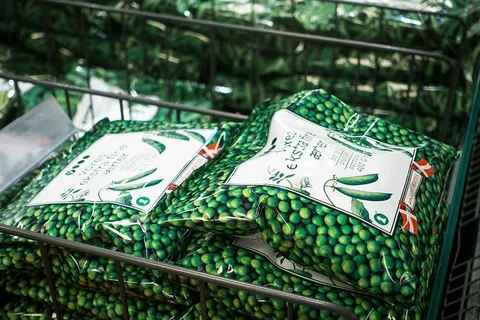 冷冻豌豆，豌豆，商店，市场，零售，购物，特写，无人