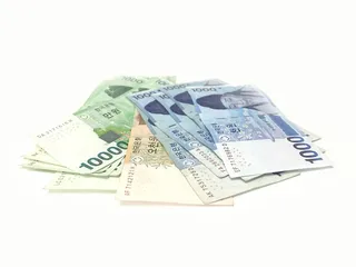 韩语、韩元、钞票批次、don、存储、付款、账单、税务