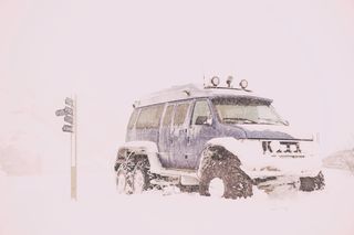 蓝色，车辆，雪，有盖，gound，汽车，旅行，旅行
