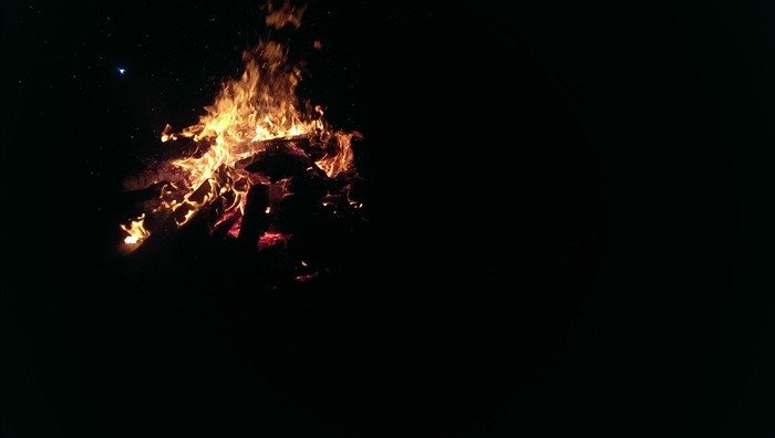 点燃的篝火，黑暗，夜晚，火，火焰，篝火，热，光