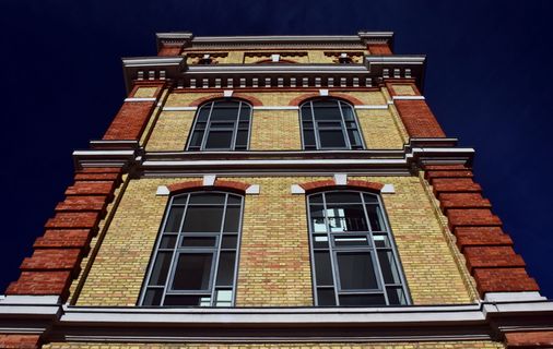 棕色、米色、涂漆、建筑、砖、塔、工厂、旧