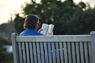 书，夏天，太阳，日落，眼镜，太阳镜，长凳，假期