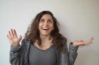 女人，穿着，开放，开衫，墙，惊喜，多元文化，语言学校