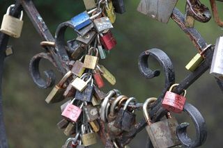 挂锁，爱，记忆，桥恋人，关闭，挂锁的恋人，保护，锁