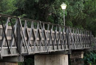 桥梁、木、钢、木、人行桥、水、景观、大梁