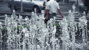 模糊、汽车、酷炫、水晶、装饰、水滴、喷泉、人行横道