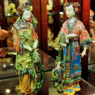 中国,广东,雕像,工艺品,陶瓷,妓女,装饰,市场 中国,广东,雕像,工艺品,陶瓷,妓女,装饰,市场