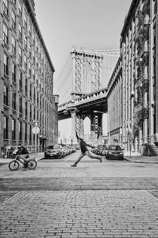 人，跳跃，街道，旧金山，布鲁克林，纽约，城市，自拍