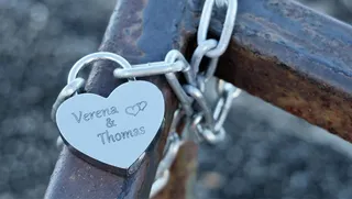 爱，挂锁，承诺，联盟，符号，心，金属，弦