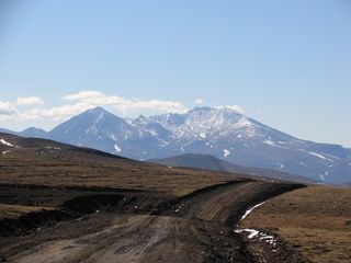 山，火山，风景，自然，旅程，脚，雪，雪
