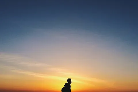 日落时的人影 日落时的人影