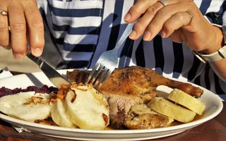 鹅，大腿，圣马丁，盛宴，圣马丁，传统，捷克，厨房