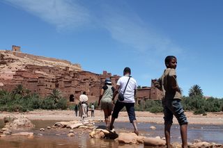 摩洛哥, ait benhaddou, 沙漠, 游览, ait benhaddou, 看世界​​, 冒险, 电影