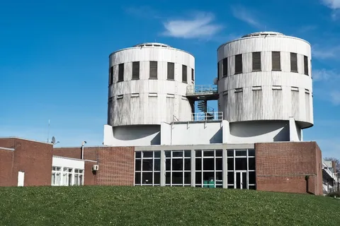 建筑、水厂、现代、现代建筑、立面、杜塞尔多夫、建筑、城市