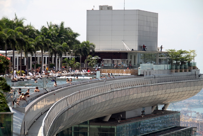 滨海湾金沙、泳池、新加坡、酒店、建筑、建筑、已建结构、建筑外观