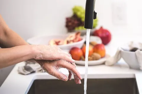 手、水、模糊、运动、气泡、清洁、特写、景深 手、水、模糊、运动、气泡、清洁、特写、景深