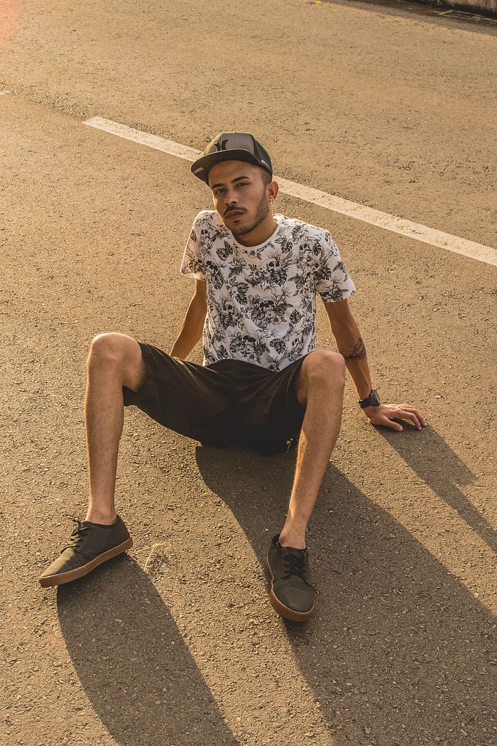 巴西，巴西利亚，街道，头骨，男人，太阳，帽子，风格