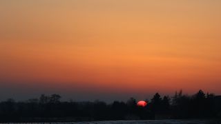 日落，橙色，夏天，红色，傍晚天空，橙色天空，天空，背景图像