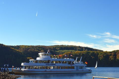 rurtalsperre，schwammenauel，eifel，lake，water，德国，船，游览船