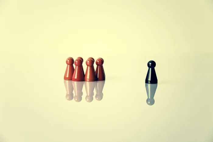 棕色，黑色，棋子，棋子，象征主义，领袖，团体，排斥