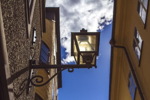 斯德哥尔摩，加姆拉斯坦，瑞典，对比，戏剧性，阳光，窗户，建筑