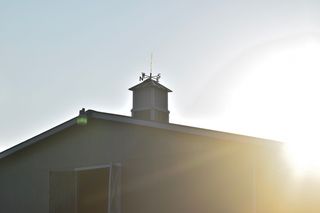 默斯伯罗，美国，田纳西州，田纳西谷仓，日出，日落，太阳，谷仓日落