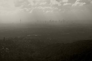 法兰克福，城市，天际线，景观，摩天大楼，建筑，摩天大厦，主要