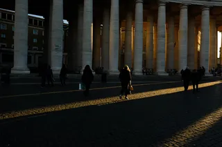 路径，走道，人，人，圣彼得广场，罗马，柱子，行人