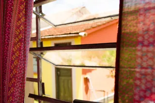 库里蒂巴，巴西，黄色，房子，家，舒适，粉色，窗帘