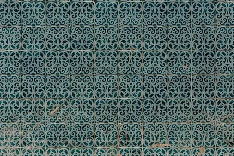 葡萄牙Azulejos,典型釉面瓷砖,葡萄牙里斯本 葡萄牙Azulejos,典型釉面瓷砖,葡萄牙里斯本