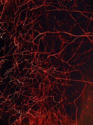 火、火花、散射、红色、热、线、红色、热、破裂