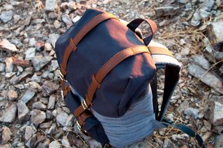 背包, 探索, 麻袋, 包, 山, 背景, 袋, 日落