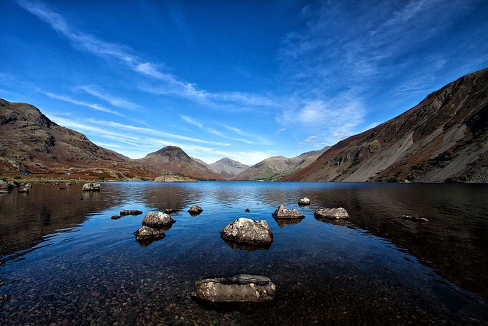 英格兰坎布里亚湖区的Wastwater