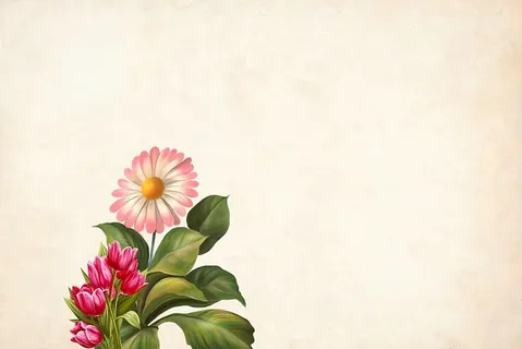 花的背景是绿色的叶子和两种类型的花朵。 花的背景是绿色的叶子和两种类型的花朵。