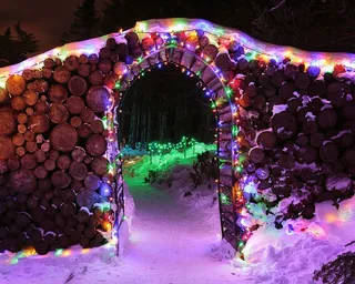 明亮快乐的圣诞灯