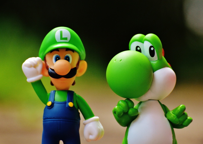 任天堂路易吉，yoshi amiibo人物，路易吉，yoshi，人物，有趣，多彩，可爱