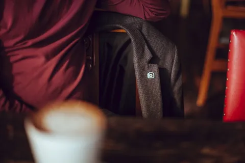 别针、相机、正式、外套、黑色、中段、男士、真人