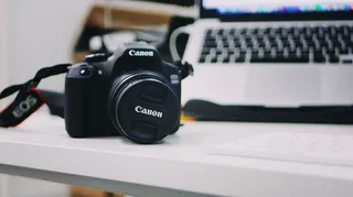 佳能、相机、办公室、工作、清洁、白色、mac、镜头