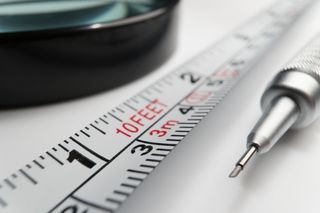 白色卷尺，测量，毫米，厘米，米，英尺，英尺，英寸